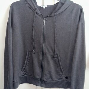 Kensie cropped Zip-Up Hoodie